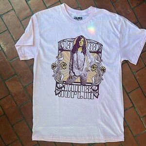 Pink men’s Janis Joplin M cotton Tshirt